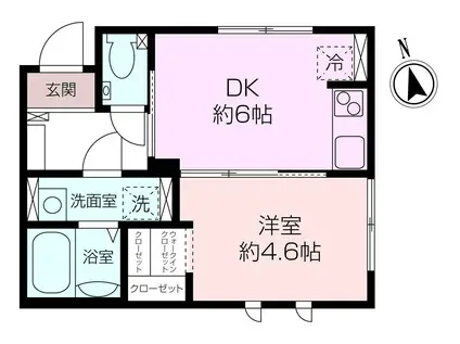 PERRY PARKFRONT(1DK/1階)の間取り写真