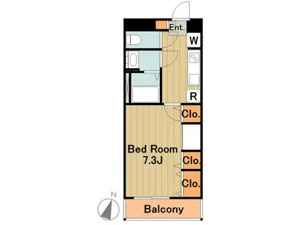 グレイス大塚・帝京大学(1K/1階)の間取り写真