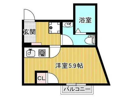 SOLEIL.VII(1K/2階)の間取り写真