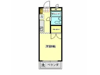 JR武蔵野線 東所沢駅 徒歩11分 3階建 築36年(1K/1階)の間取り写真