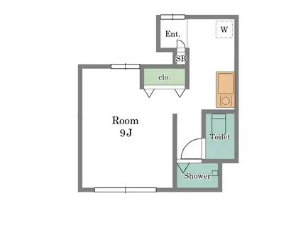 DIビル(ワンルーム/1階)の間取り写真