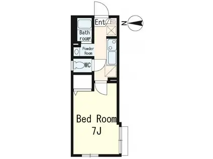 ローゼンシュトラウス(1K/2階)の間取り写真