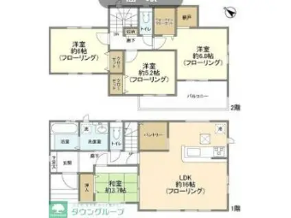 KOLET栗橋04(4LDK/1階)の間取り写真