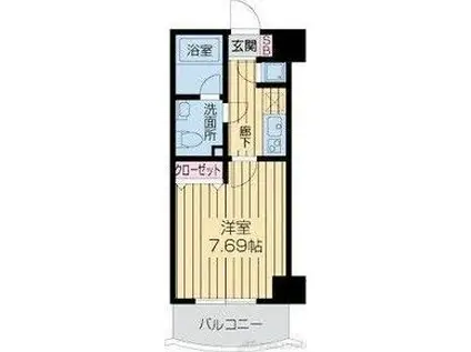 ライブコート北梅田(1K/3階)の間取り写真