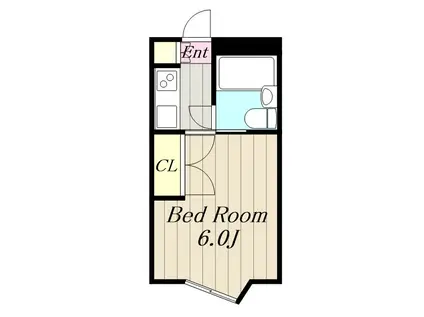 グランヴェーレ(1K/1階)の間取り写真