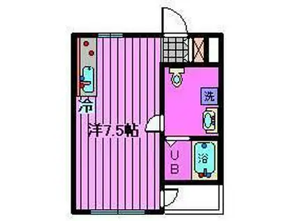 WILL DO南浦和(ワンルーム/2階)の間取り写真