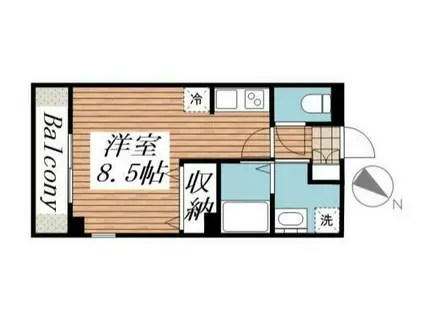 ラ・ボニータ野口(1K/2階)の間取り写真