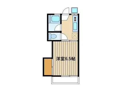 アトリエ5(1K/2階)の間取り写真