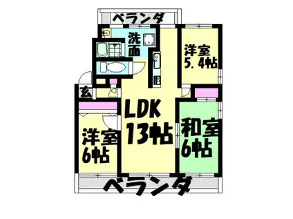 鳳SWING(3LDK/3階)の間取り写真