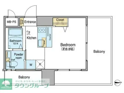 FUU OIMACHI BY LATIERRA(ワンルーム/9階)の間取り写真