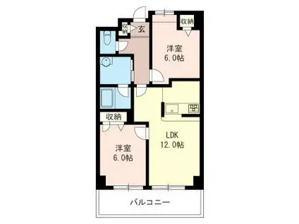 NATURA REGALO(2LDK/5階)の間取り写真