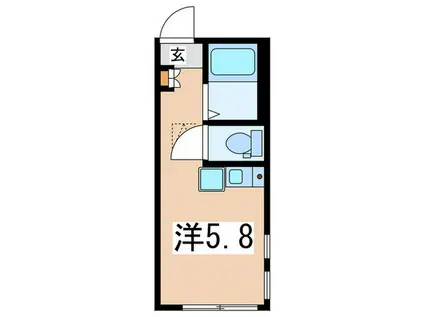 G・Aヒルズ井土ヶ谷(ワンルーム/1階)の間取り写真