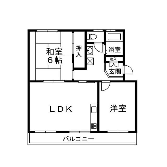 後藤ハイツ(2LDK/2階)の間取り写真