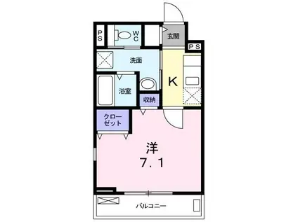 アルファ・クレメント(1K/3階)の間取り写真