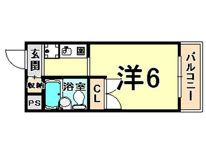 セトル佃(ワンルーム/5階)の間取り写真