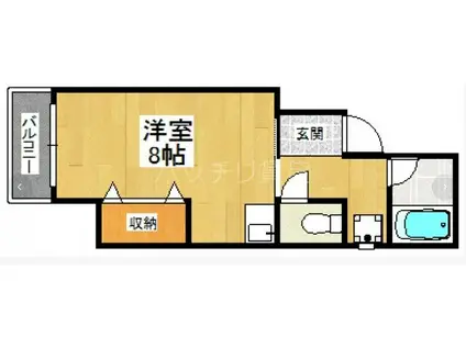 サンライズ上原(ワンルーム/5階)の間取り写真