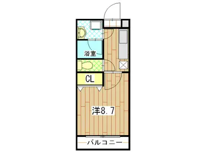 ロイアルウィステリア日吉(1K/4階)の間取り写真