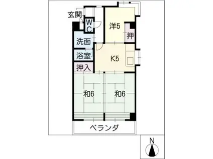 MAISON徳III(3K/1階)の間取り写真
