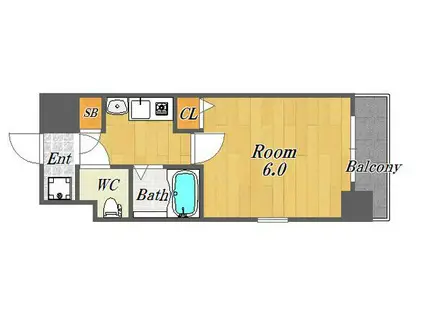 エステムコート梅田・リトリーブ(1K/11階)の間取り写真