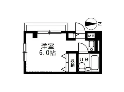 キャッスルマンション坂戸(ワンルーム/7階)の間取り写真