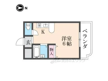 シャンテ―中宮2(ワンルーム/3階)の間取り写真