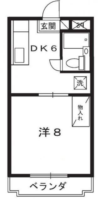 ステラハウス(1DK/3階)の間取り写真