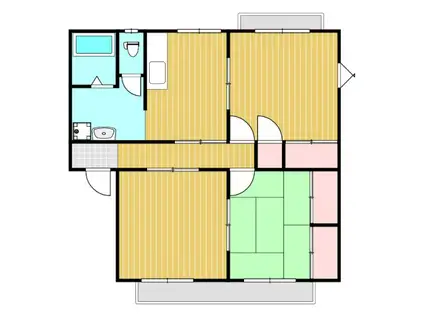 メゾンドールOKA・A(3DK/2階)の間取り写真