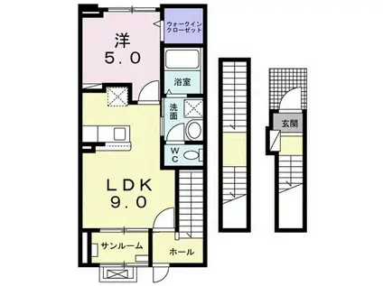 スティルライフ(1LDK/3階)の間取り写真