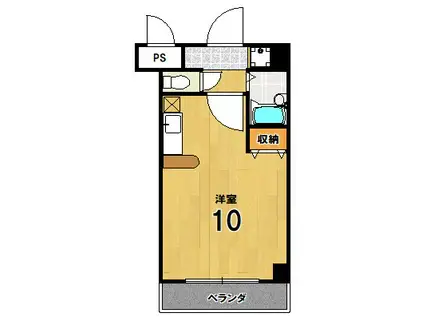 ローザグランデ(ワンルーム/5階)の間取り写真