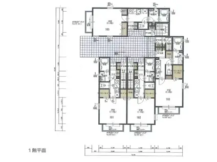 アズールII(1K/1階)の間取り写真