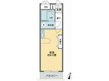 カーサグラン東向島(ワンルーム/7階)の間取り写真