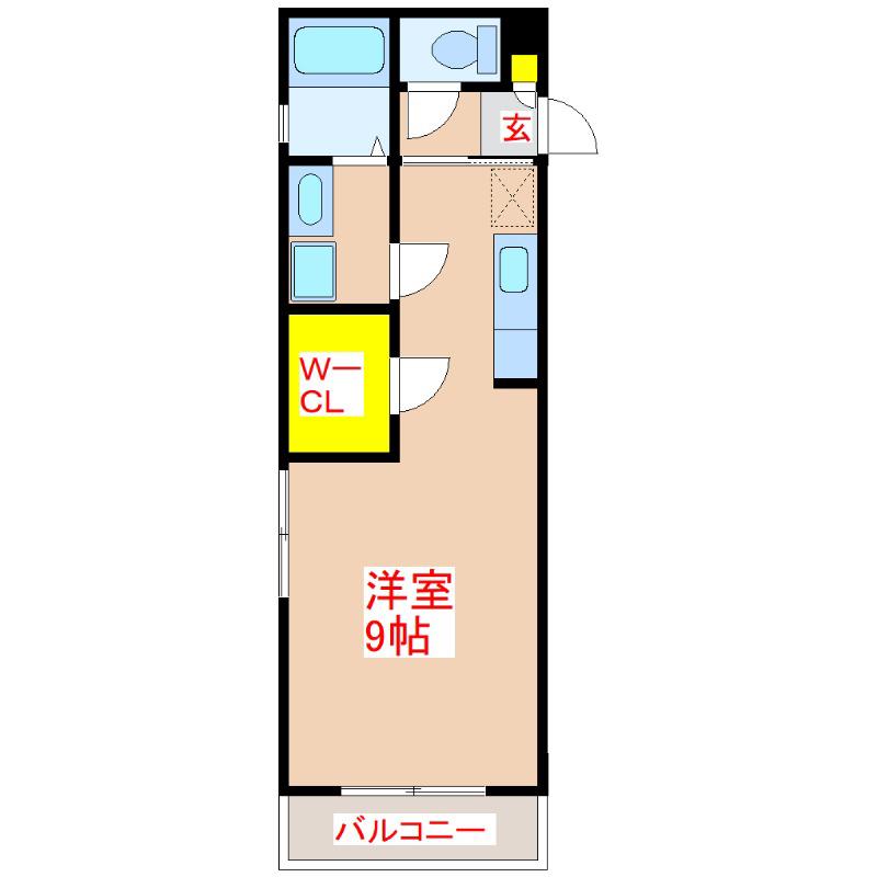 サウス RAINBOW(ワンルーム/3階)の間取り写真
