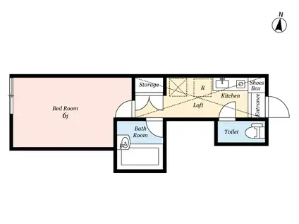 アドバンス田無(1K/2階)の間取り写真