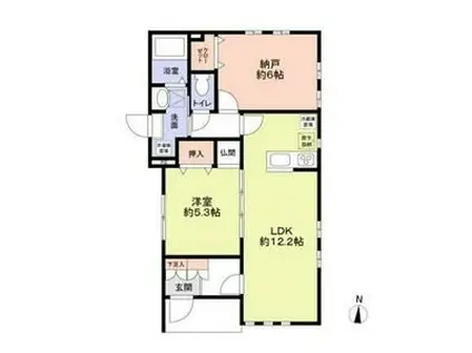 プレジール池上(1SLDK/1階)の間取り写真