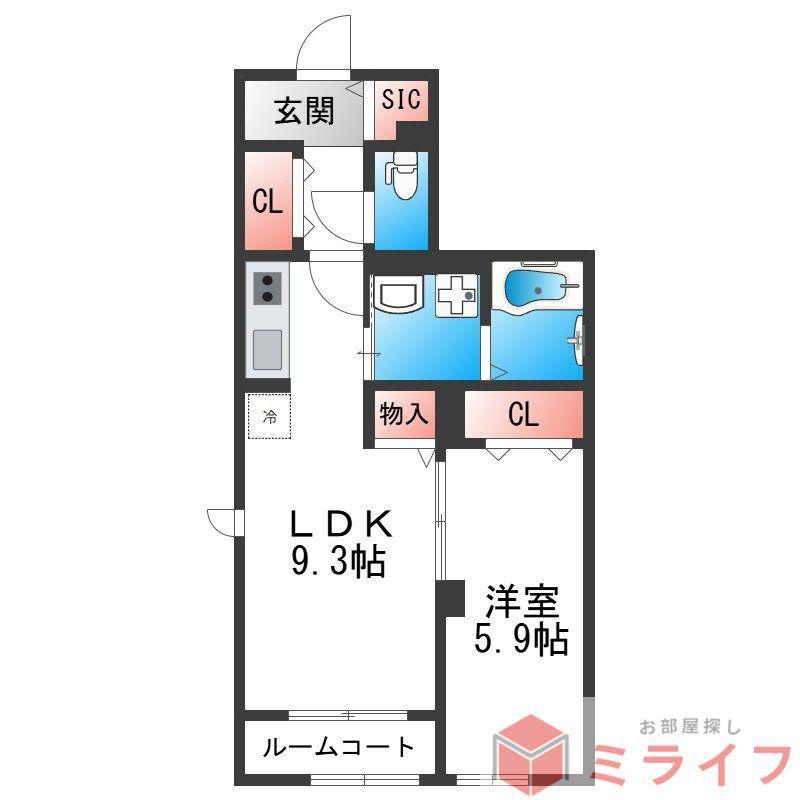 アドバンスグナーデ(1LDK/2階)の間取り写真
