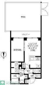 アイル中野江古田の森公園(1LDK/1階)の間取り写真