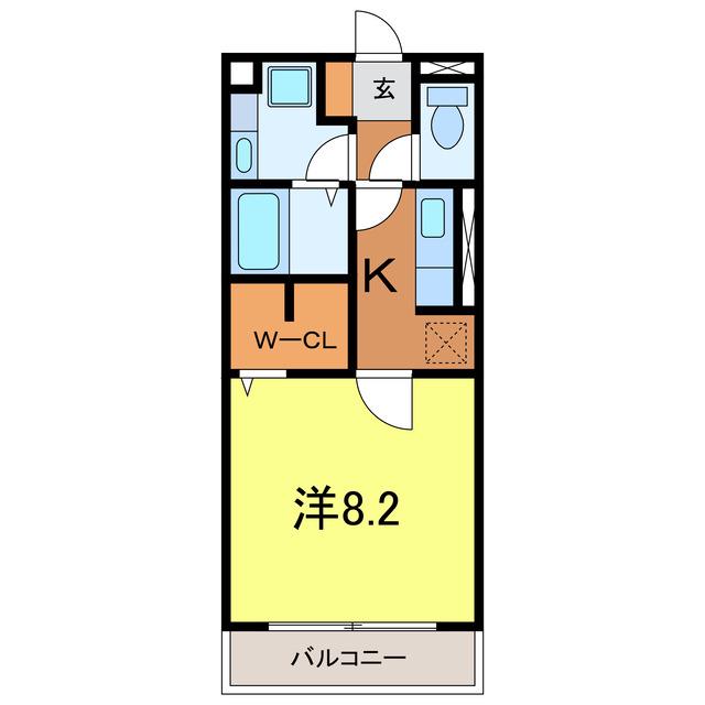 PORTA FORTUNA(1K/3階)の間取り写真