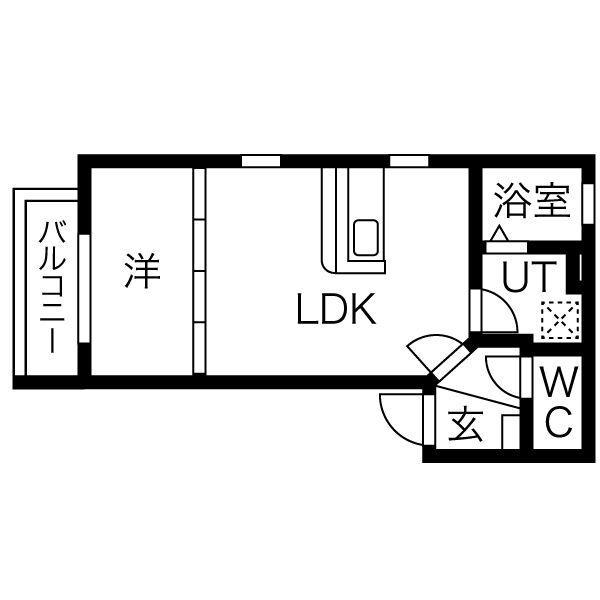 GRAND CHARIOT(1LDK/2階)の間取り写真