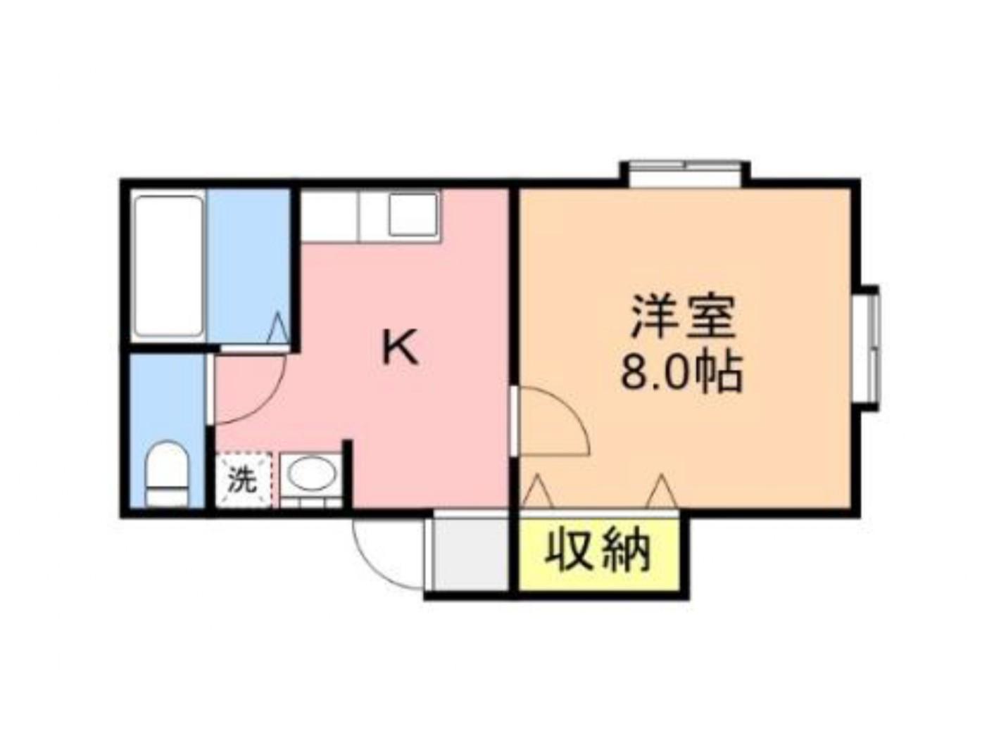 アヴニール(1K/1階)の間取り写真