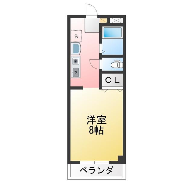 エスポワール生和(1K/3階)の間取り写真