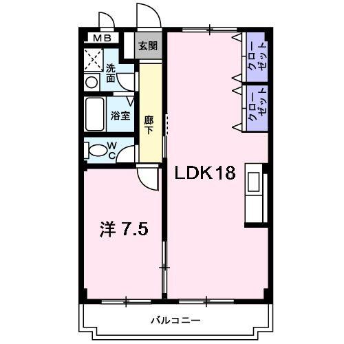 パークマリッチ(1LDK/3階)の間取り写真