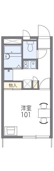 レオパレスソレーユ(1K/1階)の間取り写真