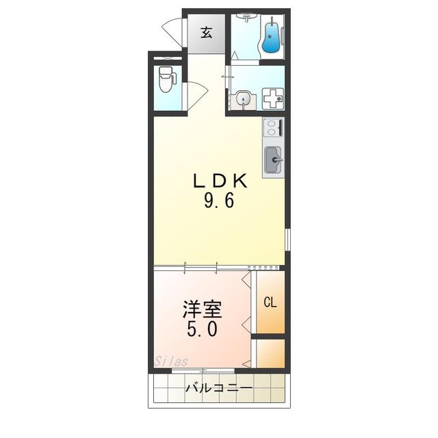 REGINAI7(1LDK/2階)の間取り写真
