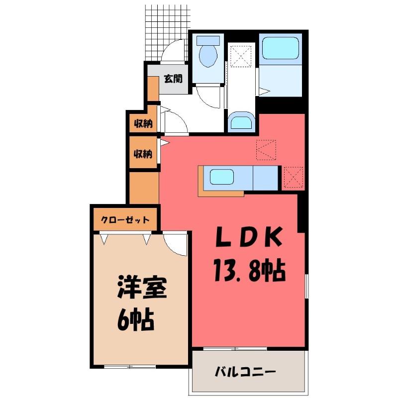コッティ(1LDK/1階)の間取り写真
