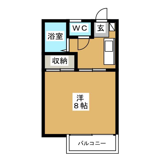 ラプラス西和田(1K/2階)の間取り写真