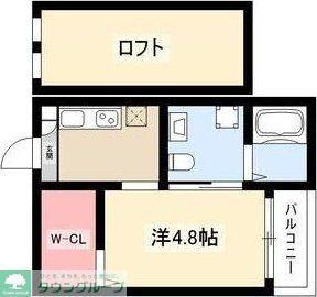 ブランノワール本陣 N(ワンルーム/1階)の間取り写真