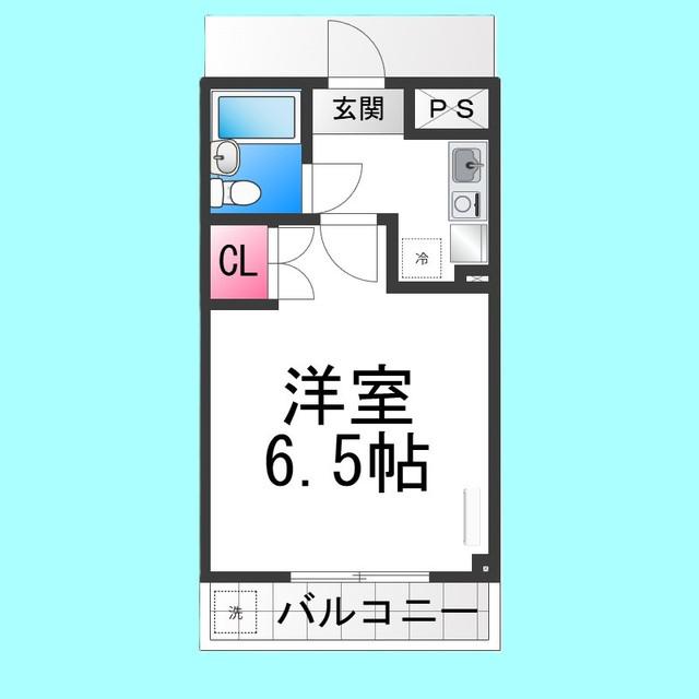 エスタイル中百舌鳥II(1K/3階)の間取り写真