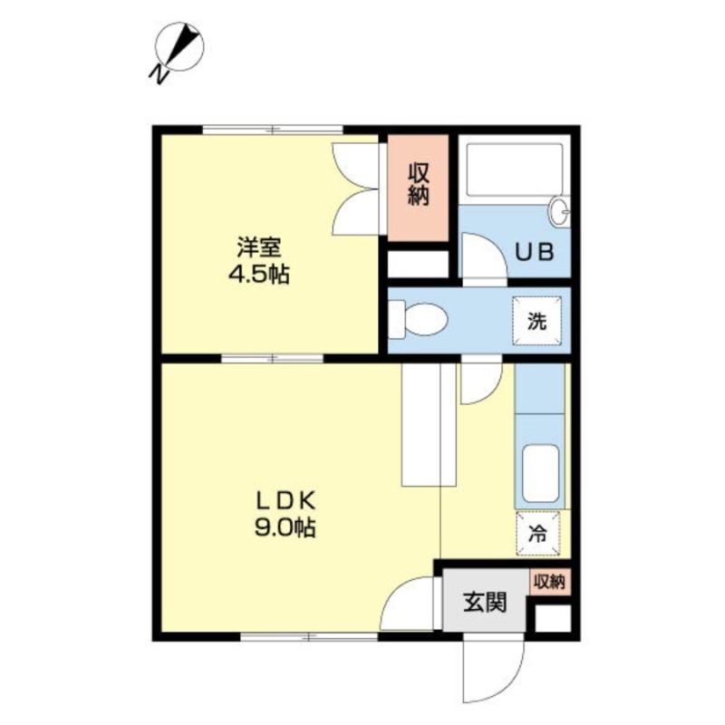 ΑNEXT東札幌第2(1LDK/3階)の間取り写真