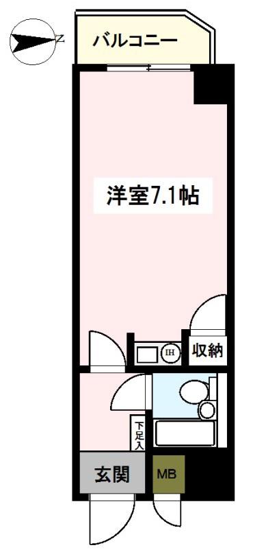 藤和シティコープ浅間町(ワンルーム/2階)の間取り写真