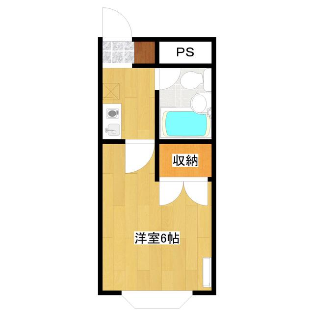 ジュネス白幡(1K/3階)の間取り写真